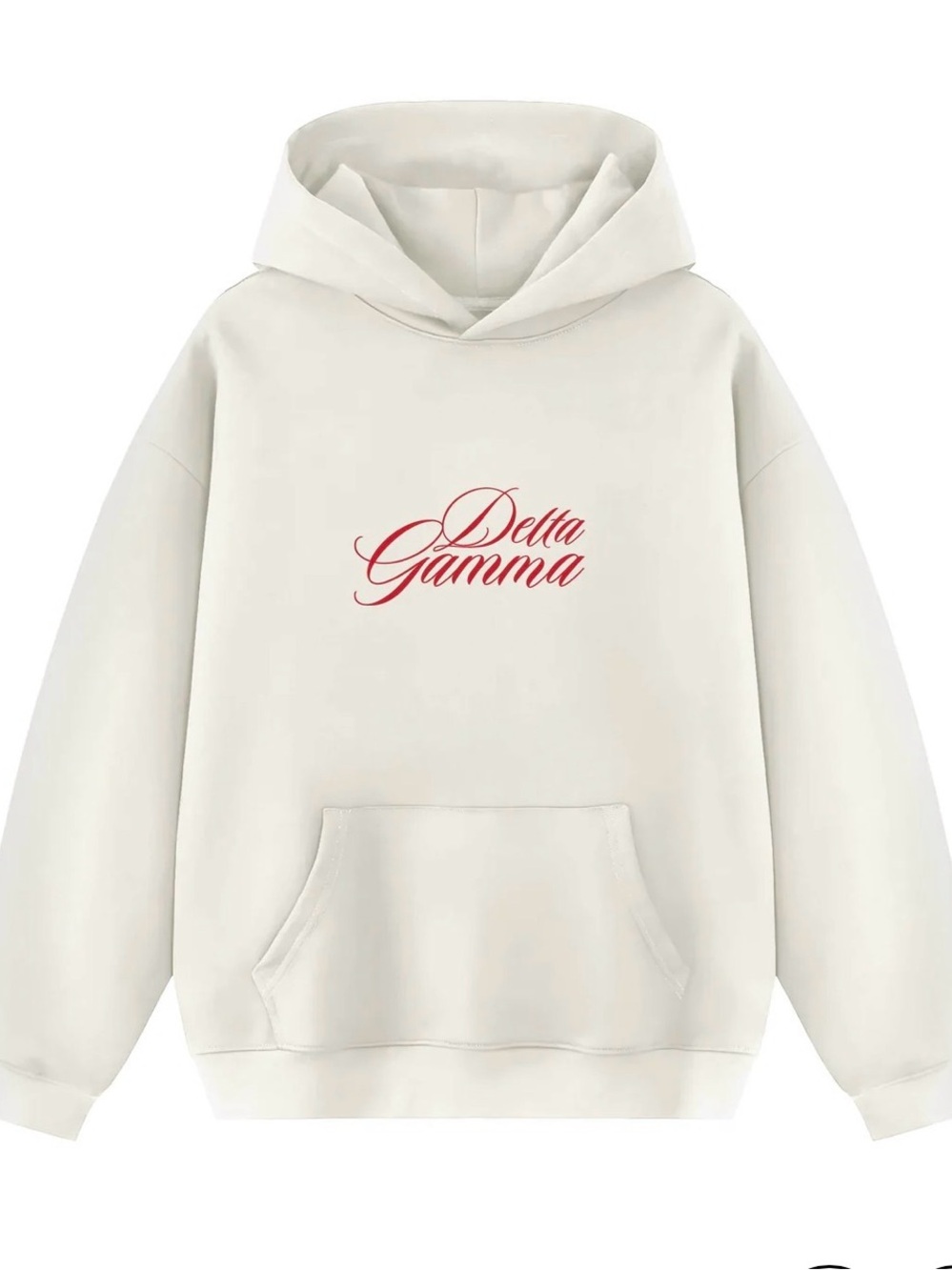 The Hang Loose Hut Red Barchetta Sorority Hoodie - Size M - Delta Gamma